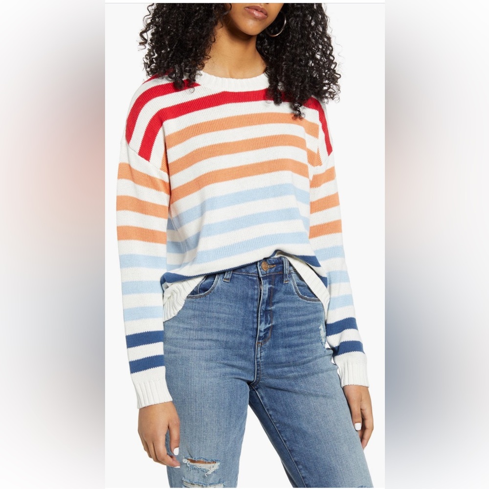MINKPINK Without A Doubt Stipe Sweater NWOT